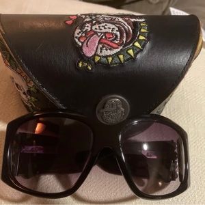 AUTHENTIC ED HARDY BY CHRISTIAN AUDIGIER VINTAGE SUNGLASSES TRUE LOVE 62-16 125